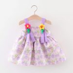 Purple Frock for Girls – Sleeveless