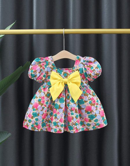 mixed color frock
