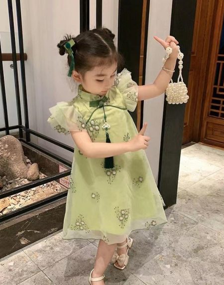 Olive Party Dress